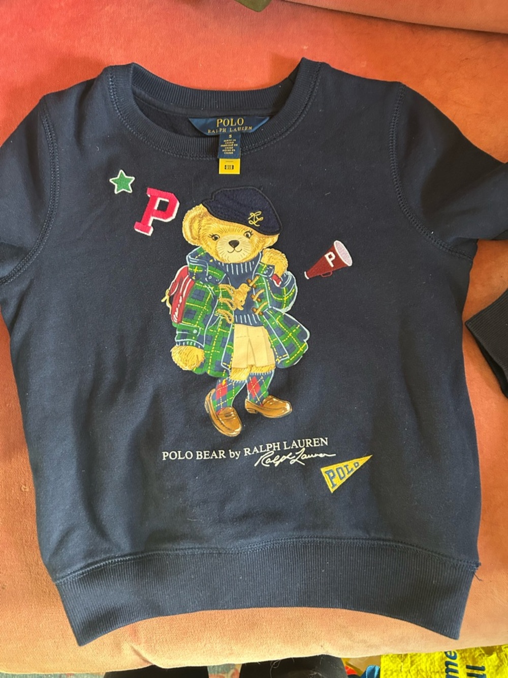 Polo by Ralph Lauren Navy Bear Appliqué Sweatshirt
